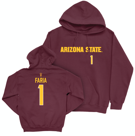 Arizona State Women's Volleyball Maroon Sideline Hoodie - Bella Faria Small