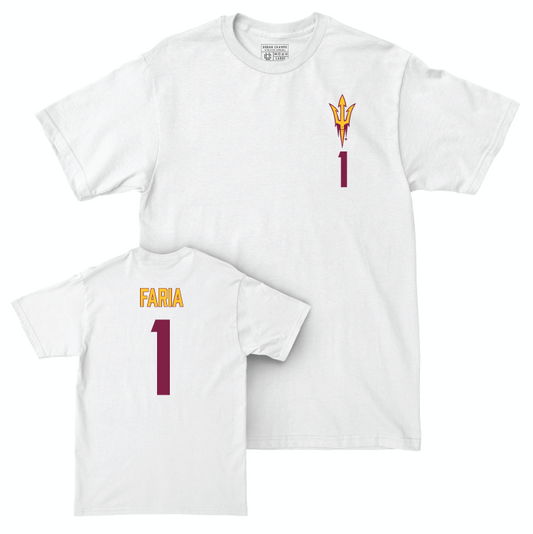 Arizona State Women's Volleyball White Logo Comfort Colors Tee - Bella Faria Small