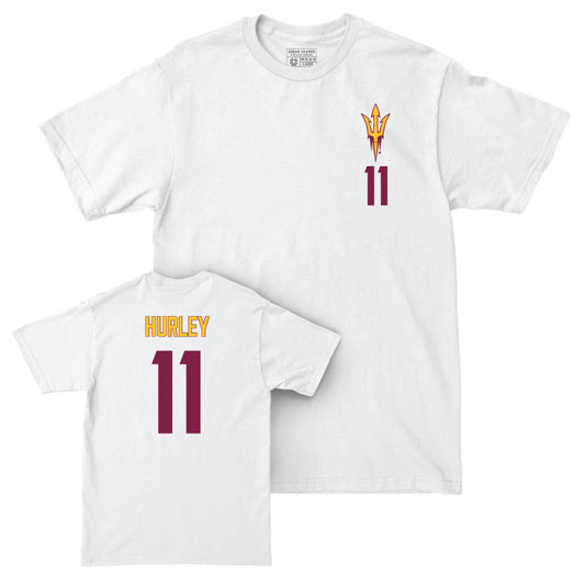 Arizona State Men's Basketball White Logo Comfort Colors Tee - Bobby Hurley Small