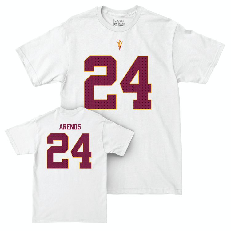 Arizona State Football White Blitz Comfort Colors Tee - Coleson Arends Small