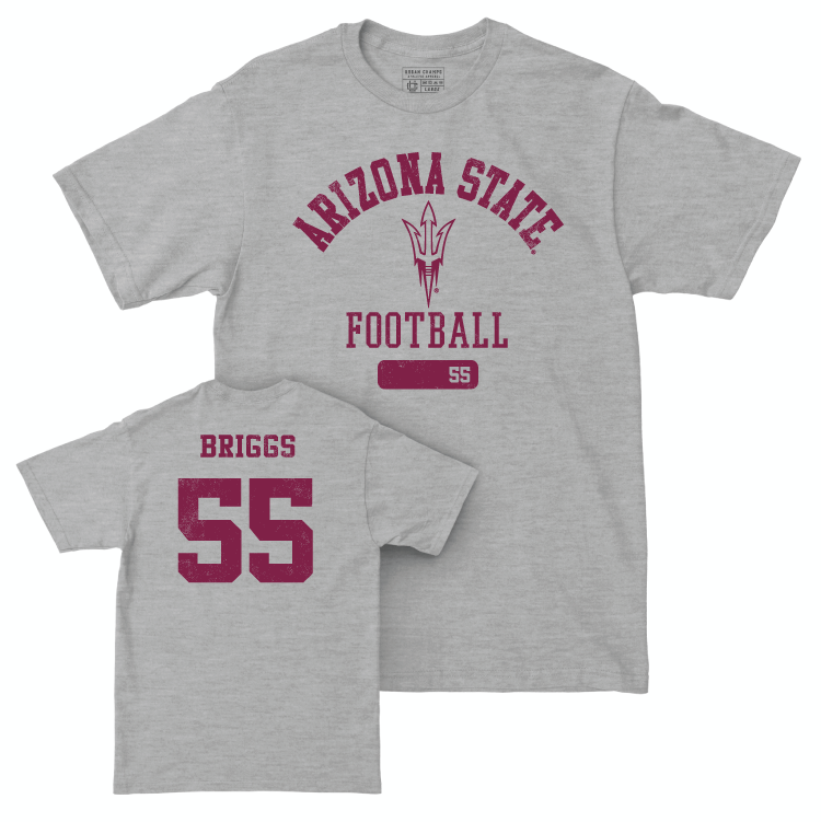 Arizona State Football Sport Grey Varsity Tee - Cade Briggs Small