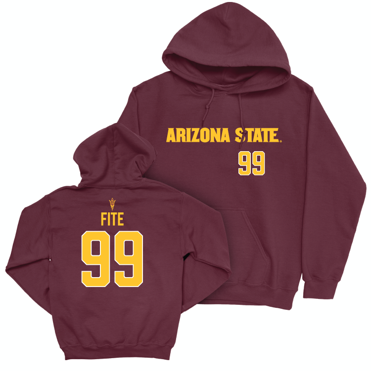 Arizona State Football Maroon Sideline Hoodie - CJ Fite Small