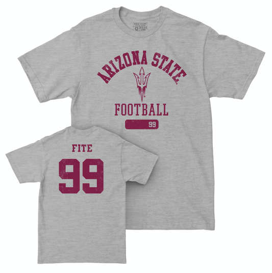 Arizona State Football Sport Grey Varsity Tee - CJ Fite Small