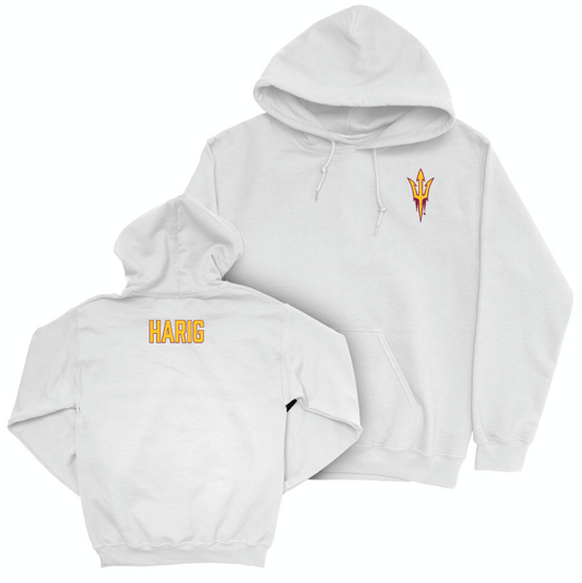 Arizona State Football White Logo Hoodie - Cameron Harpole Small