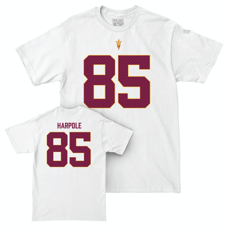 Arizona State Football White Blitz Comfort Colors Tee - Cameron Harpole Small