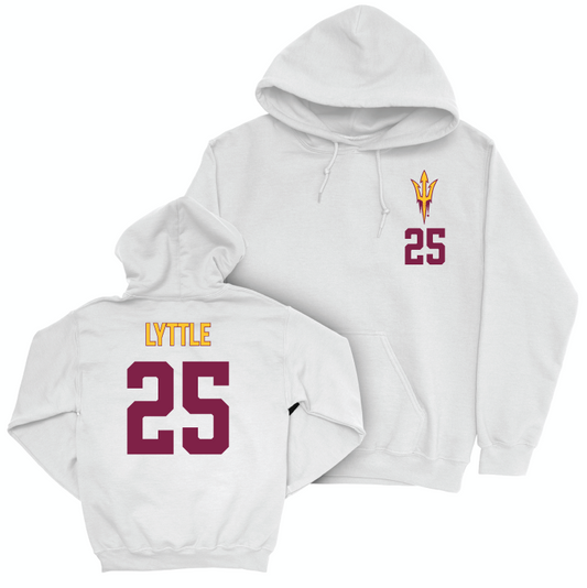 Arizona State Women's Women's Lacrosse White Logo Hoodie - Caroline Lyttle Small