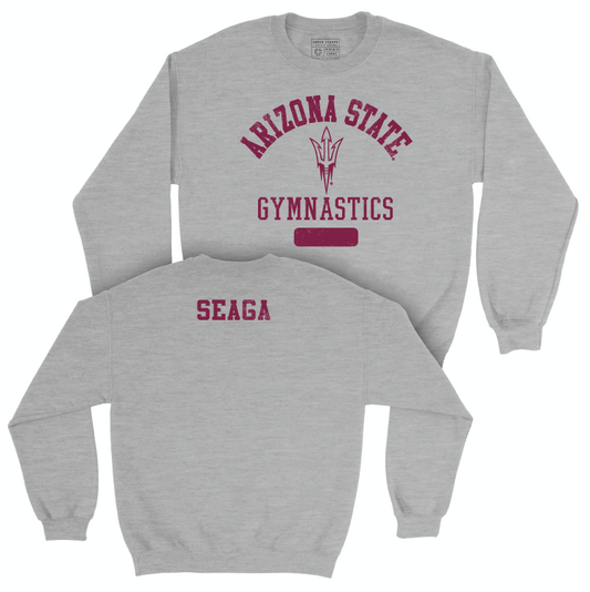 Arizona State Women's Gymnastics Sport Grey Varsity Crew - Chloe Seaga Small