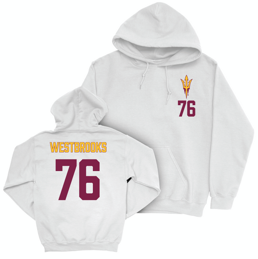 Arizona State Football White Logo Hoodie - Champ Westbrooks Small