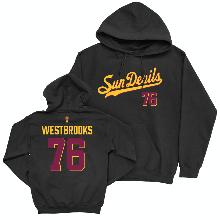 Arizona State Football Black Script Hoodie - Champ Westbrooks Small