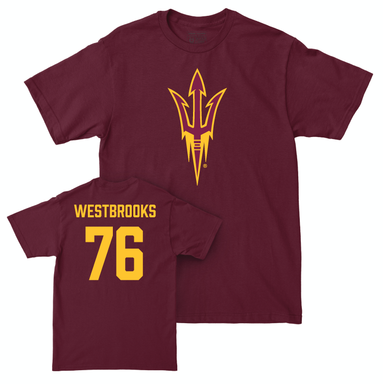 Arizona State Football Maroon Legacy Tee - Champ Westbrooks Small