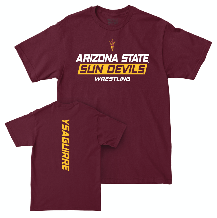 Arizona State Wrestling Maroon Rush Tee - Emilio Ysaguirre Small