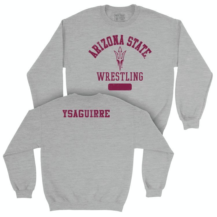 Arizona State Wrestling Sport Grey Varsity Crew - Emilio Ysaguirre Small