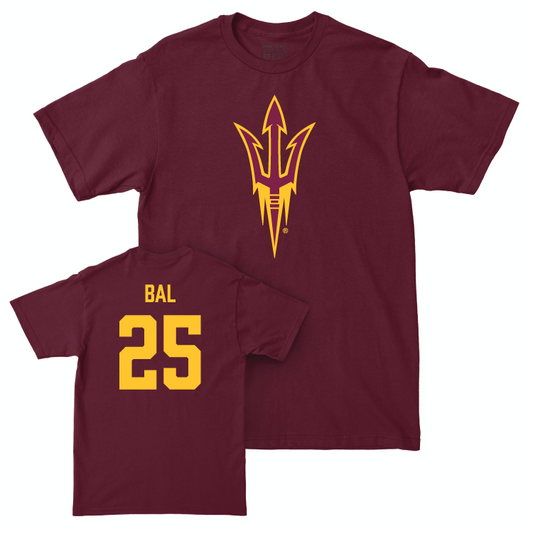 Arizona State Football Maroon Legacy Tee - Jackquintin Bal Small