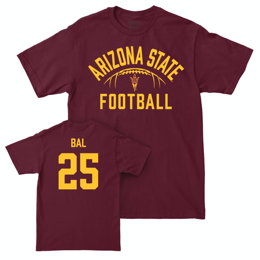 Arizona State Football Maroon Stadium Tee - Jackquintin Bal Small