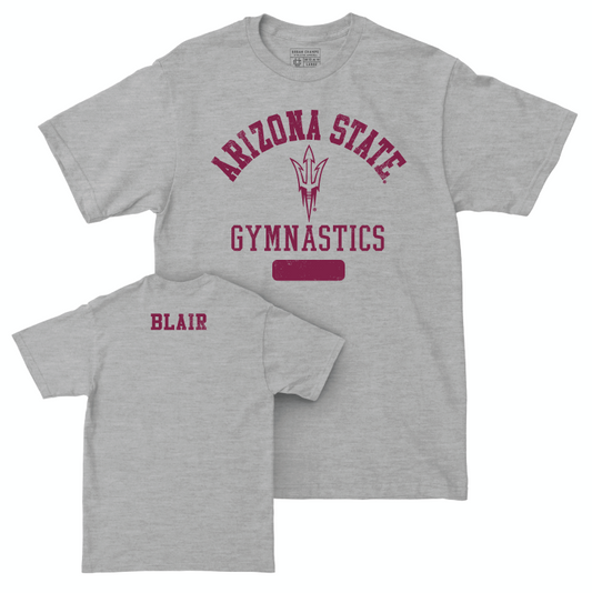 Arizona State Women's Gymnastics Sport Grey Varsity Tee - Jenna Blair Small