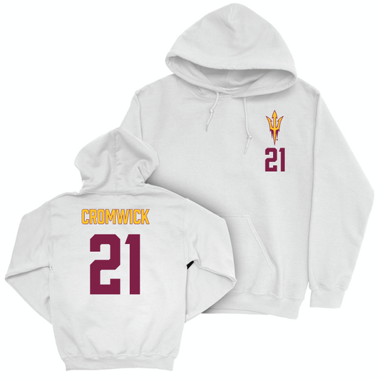 Arizona State Baseball White Logo Hoodie - Josiah Cromwick Small