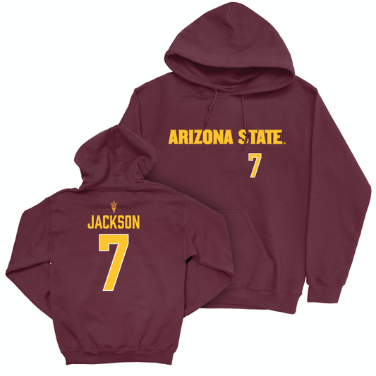 Arizona State Women's Basketball Maroon Sideline Hoodie - Jazion Jackson Small