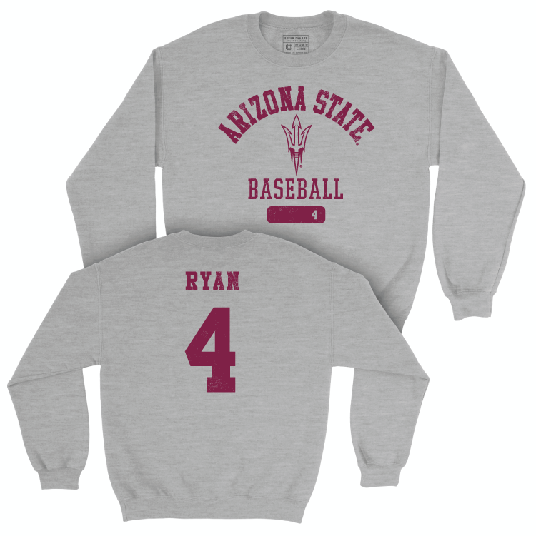 Arizona State Baseball Sport Grey Varsity Crew - Jax Ryan Small