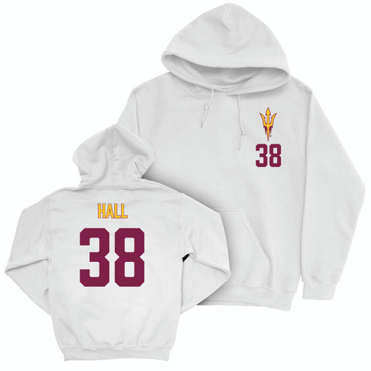 Arizona State Softball White Logo Hoodie - Kelsey Hall Small