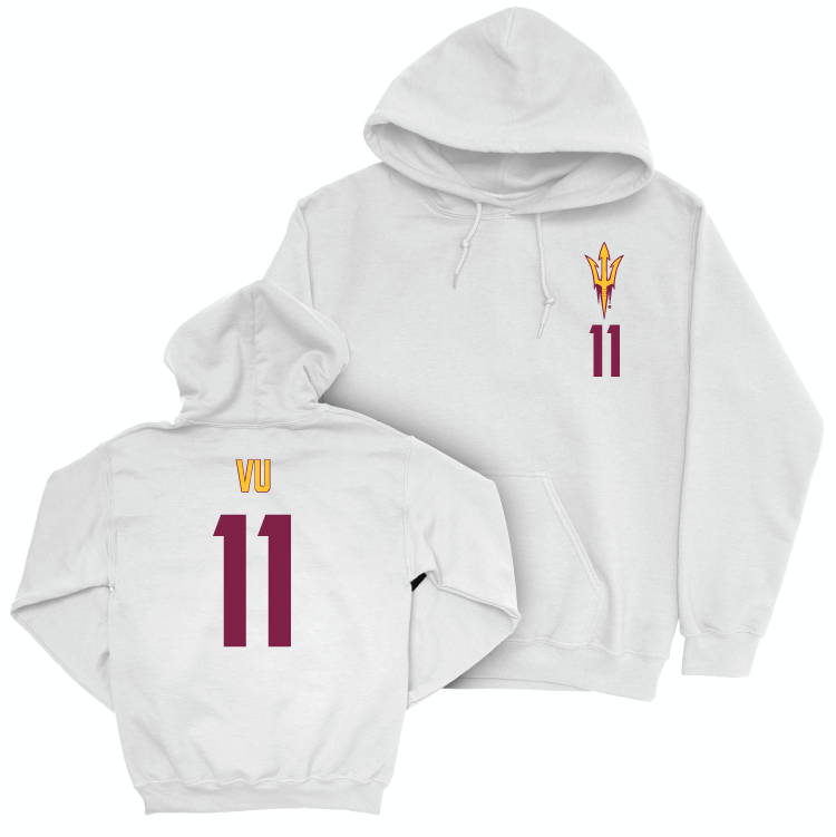 Arizona State Baseball White Logo Hoodie - Kien Vu Small