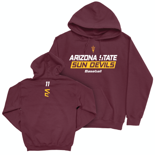 Arizona State Baseball Maroon Rush Hoodie - Kien Vu Small