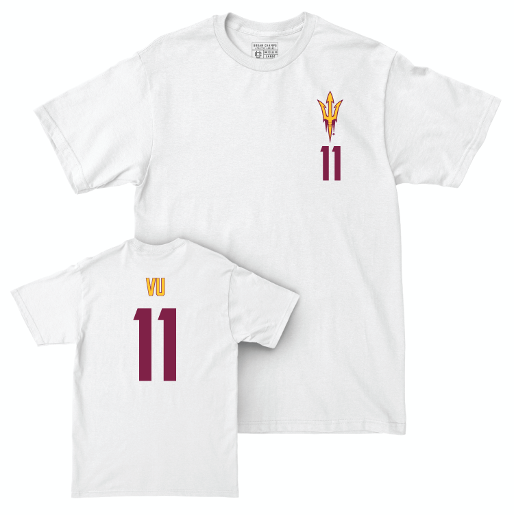 Arizona State Baseball White Logo Comfort Colors Tee - Kien Vu Small