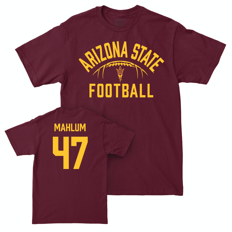 Arizona State Football Maroon Stadium Tee - Race Mahlum Small