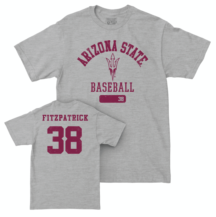 Arizona State Baseball Sport Grey Varsity Tee - Sean Fitzpatrick Small