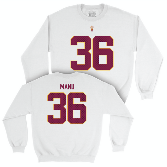 Arizona State Football White Blitz Crew - Salesi Manu Small