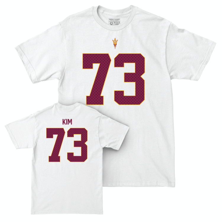 Arizona State Football White Blitz Comfort Colors Tee - Terrell Kim Small