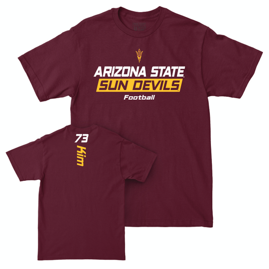 Arizona State Football Maroon Rush Tee - Terrell Kim Small