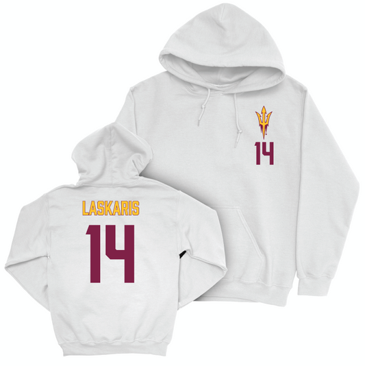 Arizona State Football White Logo Hoodie - Tyler Laskaris Small