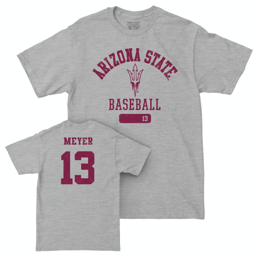 Arizona State Baseball Sport Grey Varsity Tee - Tyler Meyer Small