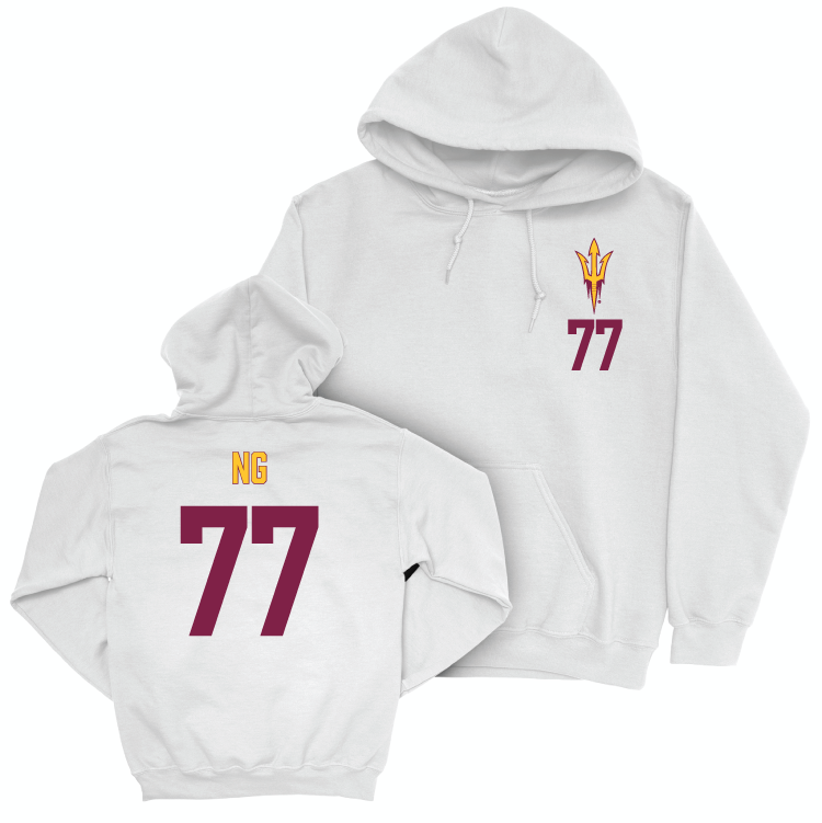 Arizona State Women's Women's Lacrosse White Logo Hoodie - Teagan Ng Small