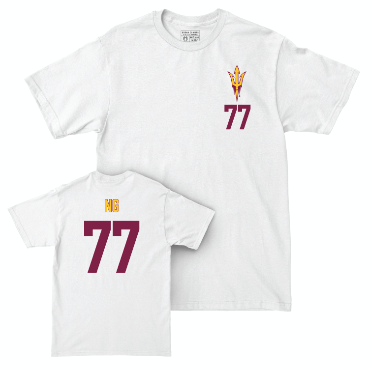 Arizona State Women's Women's Lacrosse White Logo Comfort Colors Tee - Teagan Ng Small