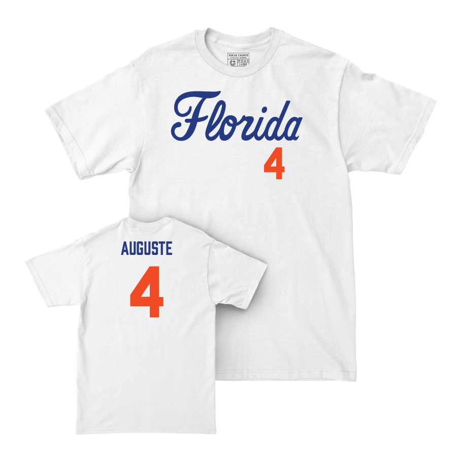 Florida Women's Volleyball White Script Comfort Colors Tee  - Jaela Auguste