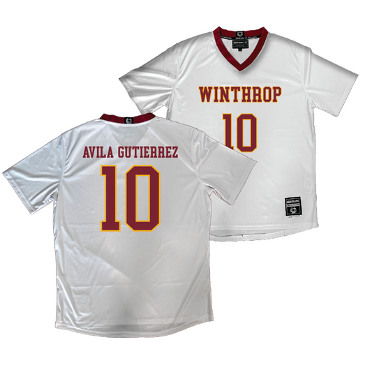 Winthrop Women's Soccer White Jersey - Monssi Avila-Gutierrez | #10