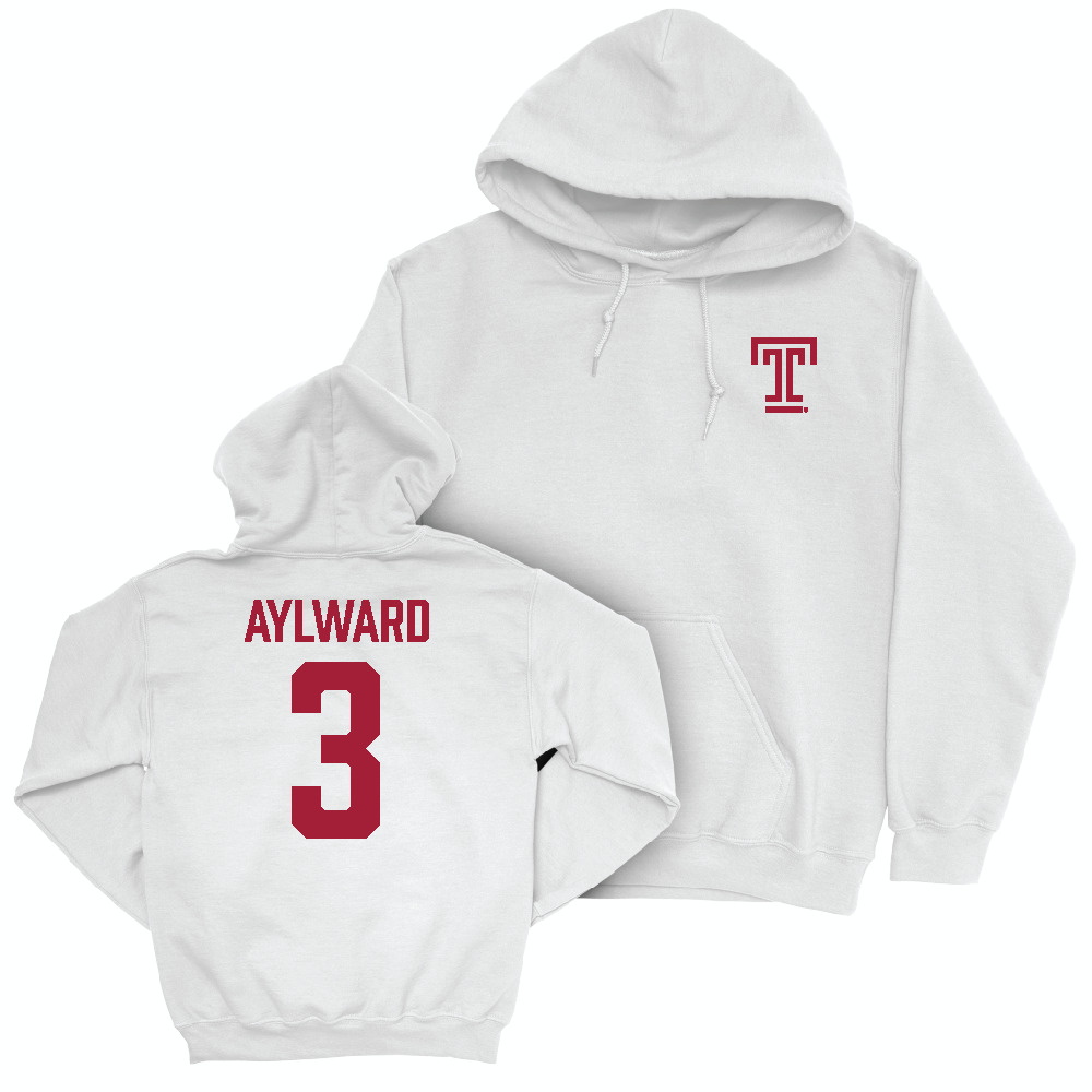 Temple Women's Field Hockey White Logo Hoodie - Sydney Aylward | #3