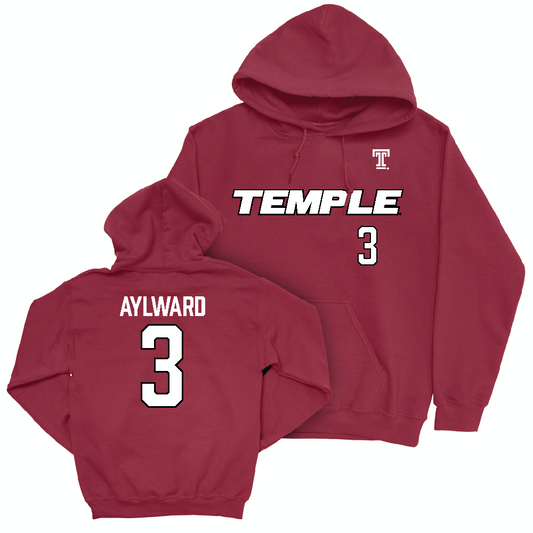 Temple Women's Field Hockey Cherry Sideline Hoodie - Sydney Aylward | #3