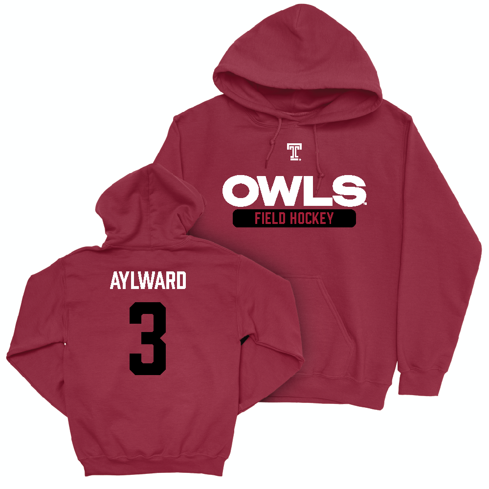 Temple Women's Field Hockey Cherry Staple Hoodie - Sydney Aylward | #3