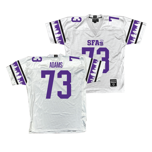 SFA Football White Jersey - Nate Adams | #73