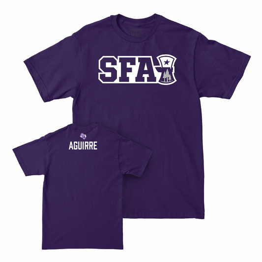 SFA Women's Golf Purple Sideline Tee  - Jessica Aguirre