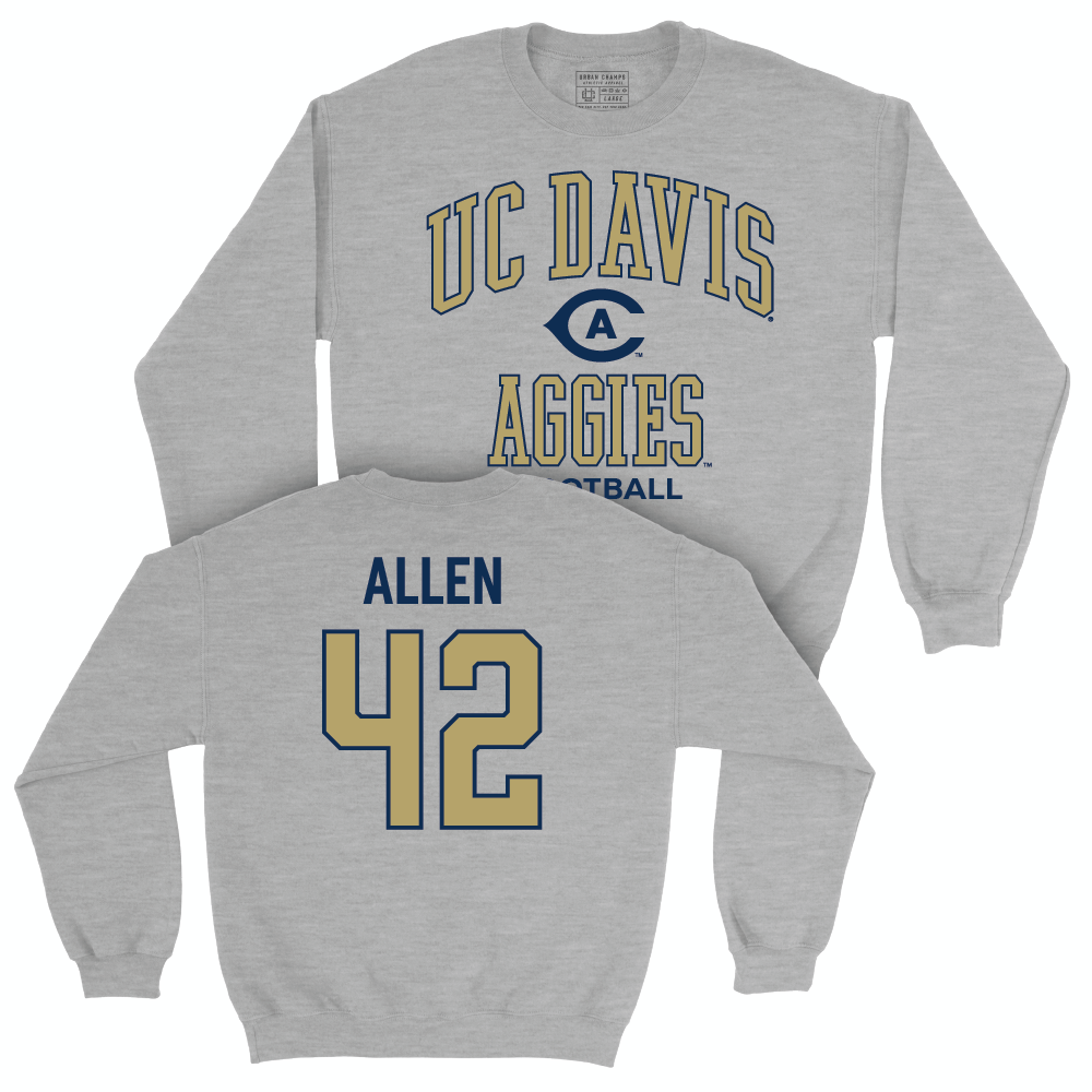 UC Davis Football Sport Grey Classic Crew  - Charlie Allen