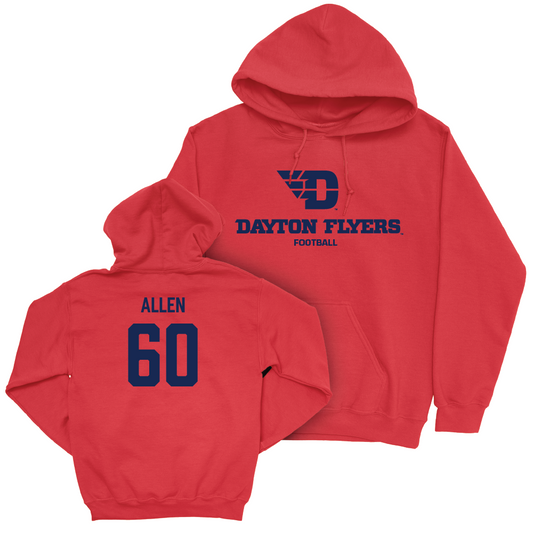 Dayton Football Red Sideline Hoodie - Joel Allen