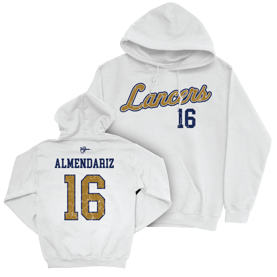 CBU Women's Water Polo White Script Hoodie   - Julia Almendariz