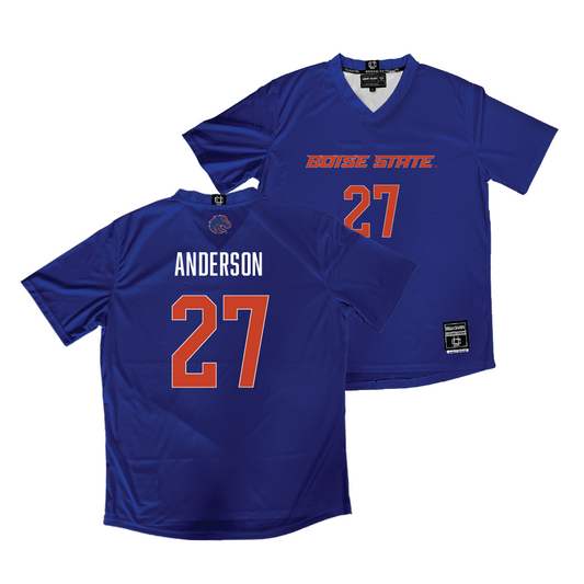 Boise State Women's Soccer Blue Jersey  - Oakley Anderson