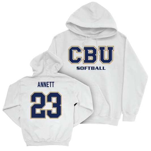 CBU Softball White Classic Hoodie   - Ashlee Annett