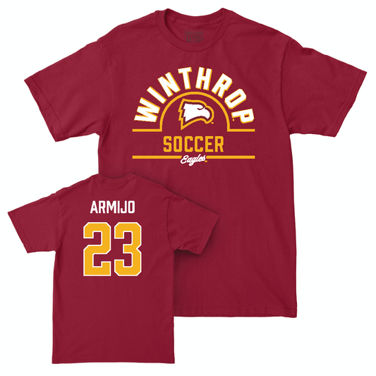 Winthrop Men's Soccer Maroon Arch Tee  - Ryan Armijo