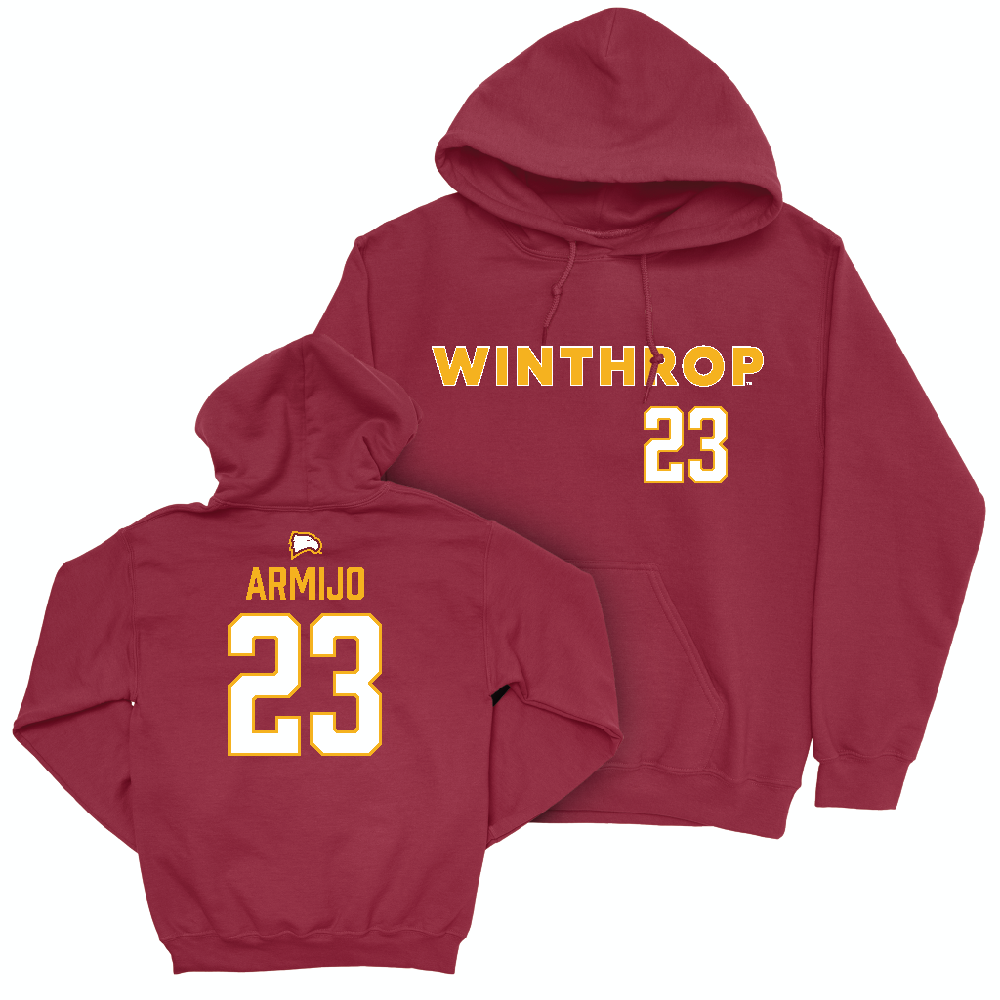 Winthrop Men's Soccer Maroon Sideline Hoodie  - Ryan Armijo