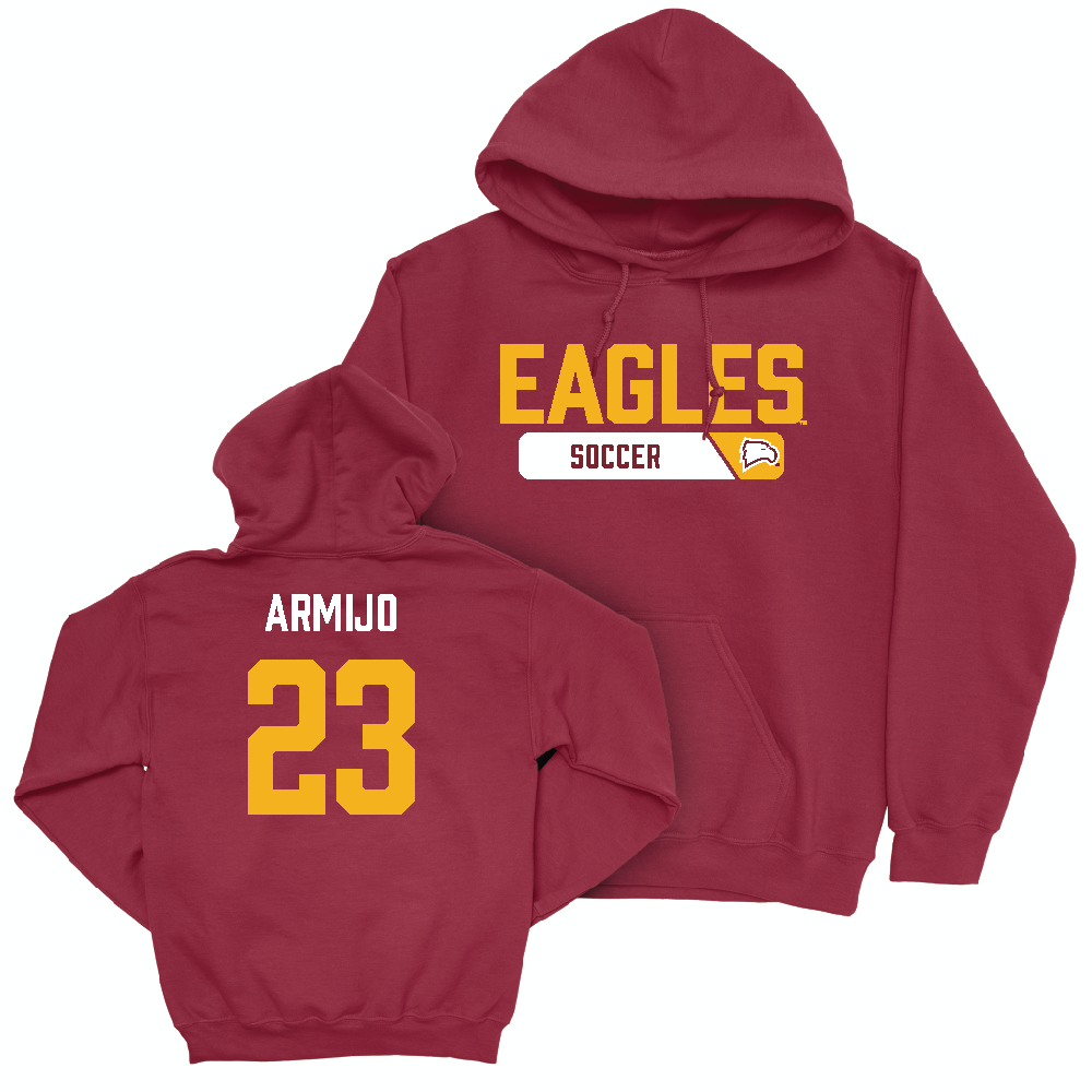 Winthrop Men's Soccer Maroon Staple Hoodie  - Ryan Armijo